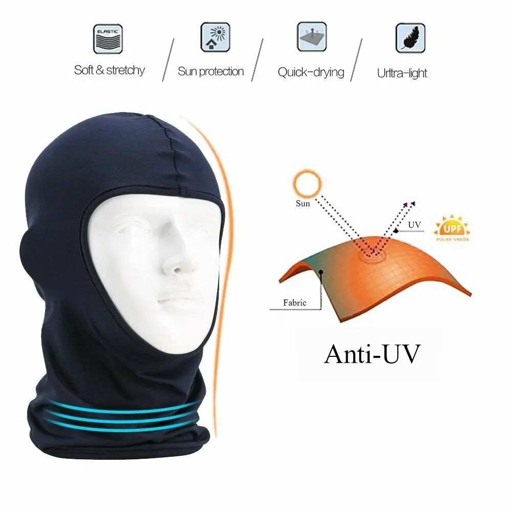 Tactical UV Protection Balaclava Full Face Mask Windproof Ski Sun Hood and Biker Helmet Liner