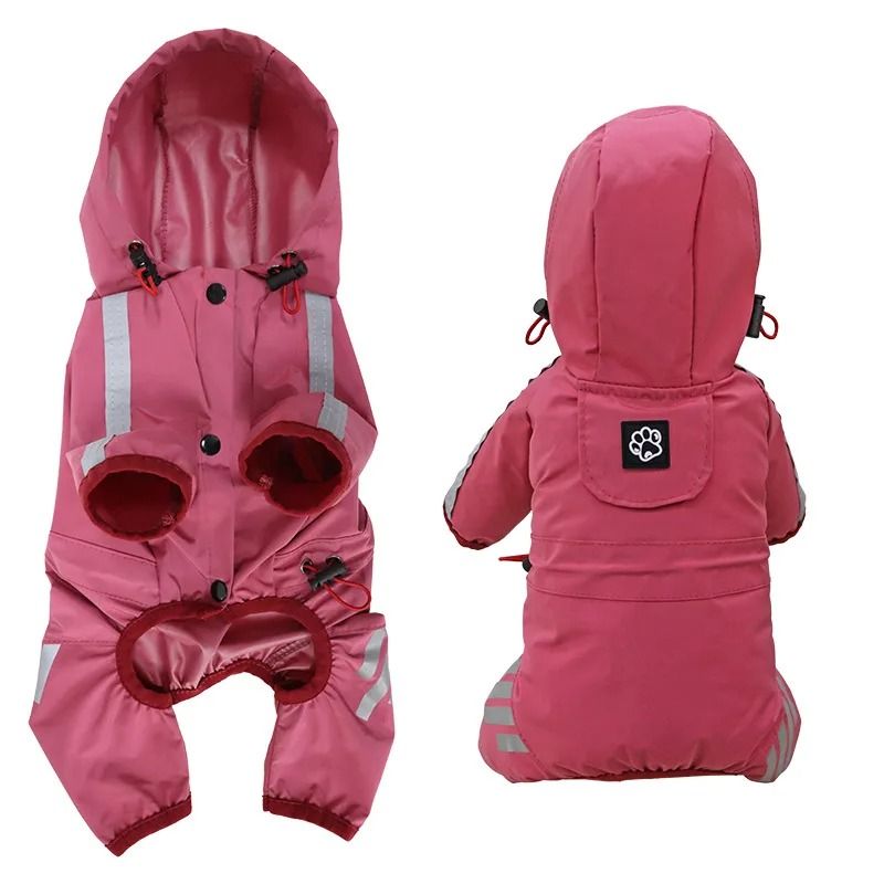 Reflective Waterproof Dog Raincoat with Full Coverage Design