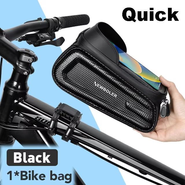 NEWBOLER Waterproof Bicycle Frame Bag – Top Tube Cycling Bag with 6.5