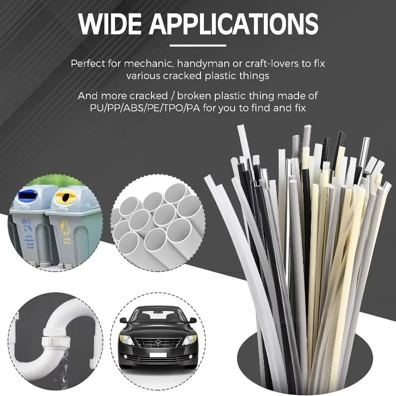 Plastic Welding Rods Set for Car Bumper Repair ABS PP PVC PE