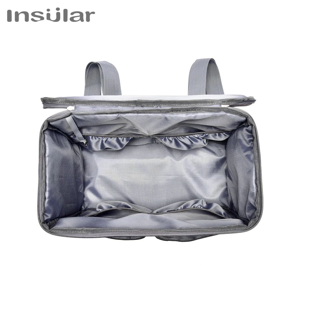 Insular Large Capacity Diaper Backpack with Anti Loss Zipper Travel Maternity Nursing Bag