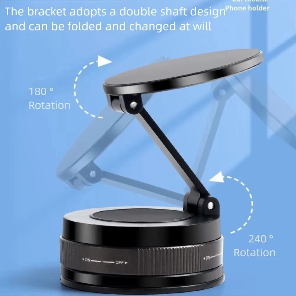 Vacuum Magnetic Phone Holder with Adjustable Suction Cup Stand