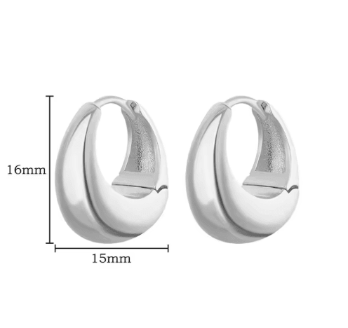 LuxeDrop Chunky Gold Hoop Earrings – Stainless Steel Water Drop Statement Jewelry