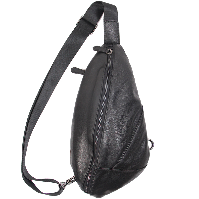 Genuine Leather Mens Chest Pack Crossbody Sling Bag Fashionable and Durable Messenger Shoulder Bag