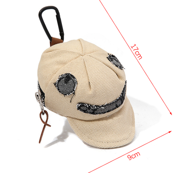Creative Hat Shape Coin Purse Keychain Mini Wallet Earbud Case