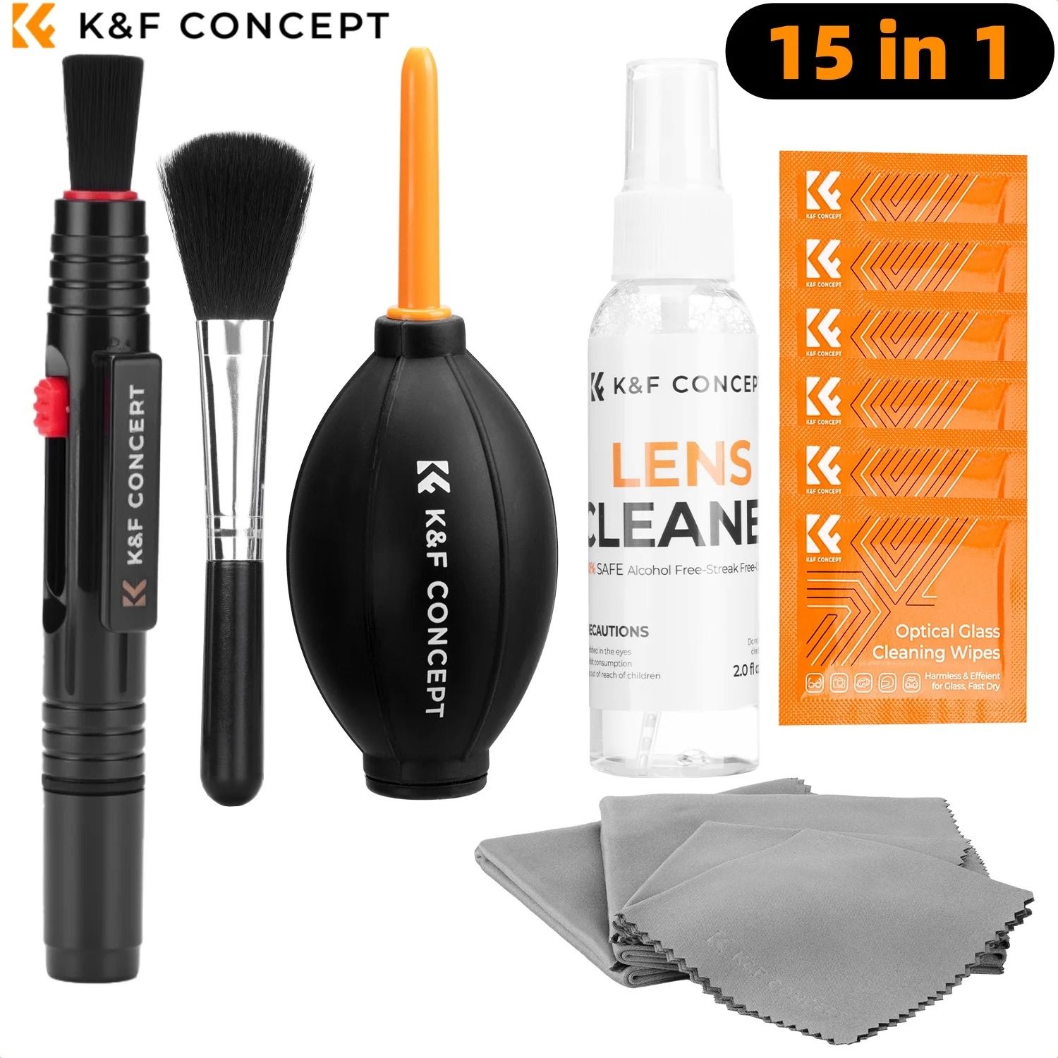 K and F Concept Camera Lens Cleaning Kit with Blower Cloth Pen and Cleaning Solution