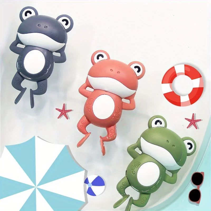 Clockwork Frog Bath Toys for Toddlers – Interactive Bath Toys for Toddlers with Water-Powered Movement