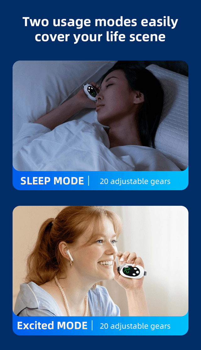 Smart Sleep Relief Device With 20 Intensity Levels For Calm And Relaxation