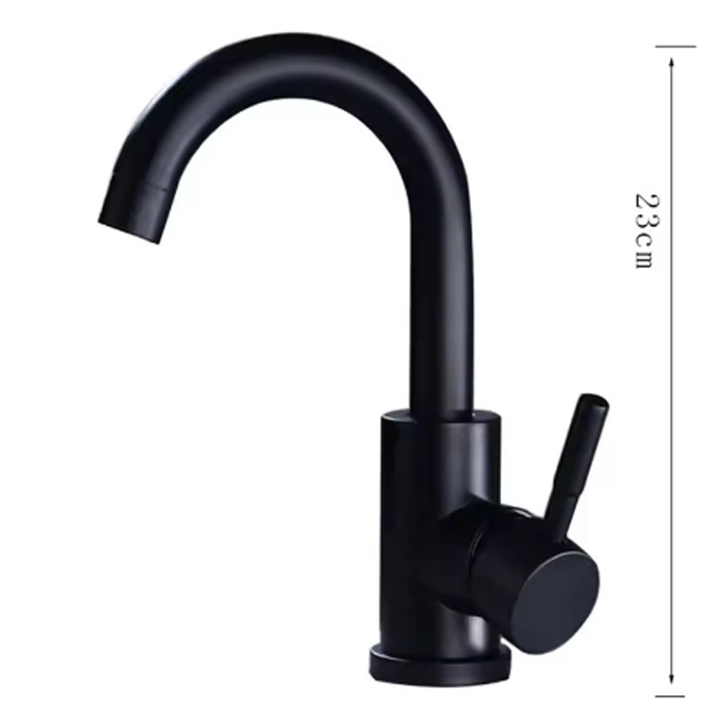 Stainless Steel Bathroom Faucet Swivel Single Lever Sink Mixer Tap