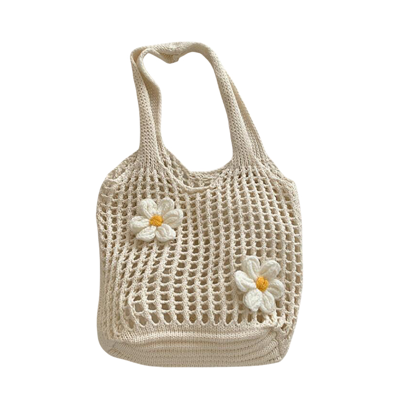Women Knitted Shoulder Bag Chic lightweight Summer Beach Tote Large Capacity Casual Top Handle Hobo Handbag