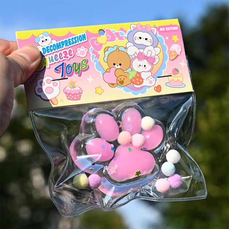 Kawaii Taba Cat Paw Plush Fidget Squeeze Toy