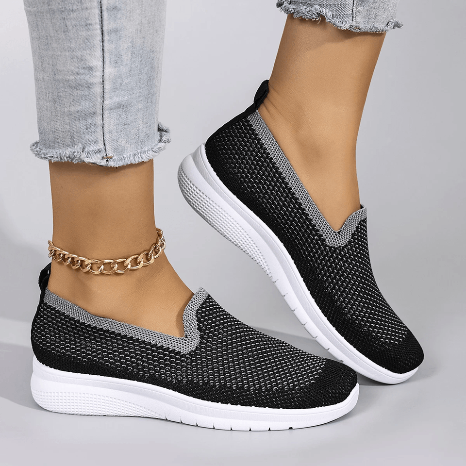 Breathable Mesh Flat Sneakers for Women Casual Lightweight Summer Shoes