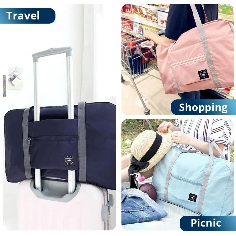 Foldable Travel Duffel Bag 2 Pack Carry On and Weekender Bag
