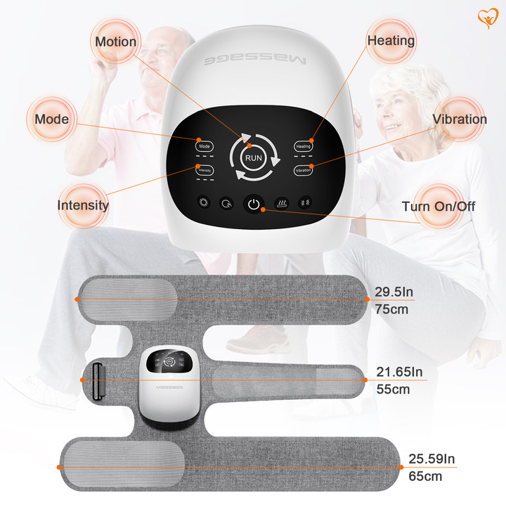 Knee Massager Wireless, Vibration Heating Compression, Relaxes Muscles, Relieves Pain, 2500mAH Battery