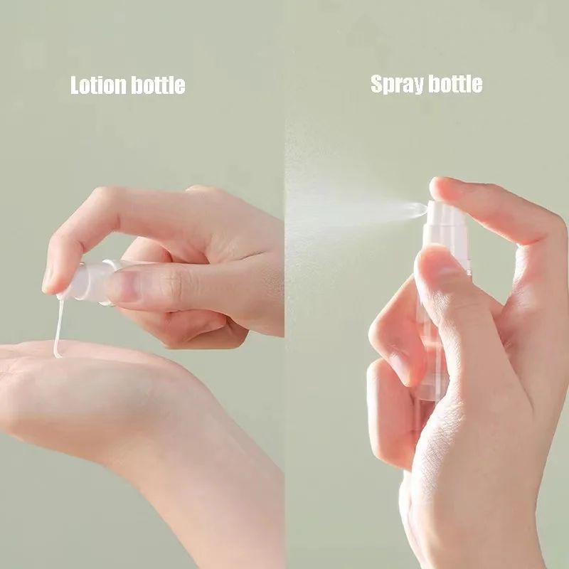 5-Piece Airless Pump Bottle Set (5ml/10ml/15ml) Leak-Resistant Refillable Travel Containers