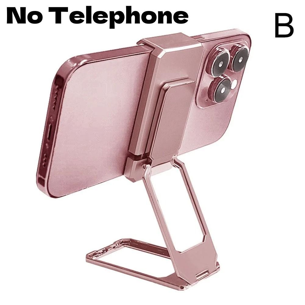 Portable Aluminum Phone Stand Folding Desktop Phone Holder Stand with Back Clip