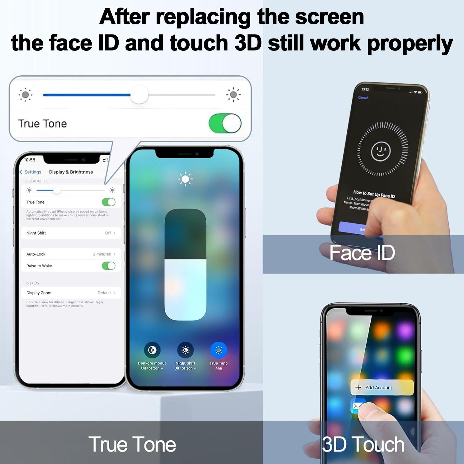 iPhone XR Incell LCD Screen Replacement Full HD Display with True Tone & Touch Digitizer