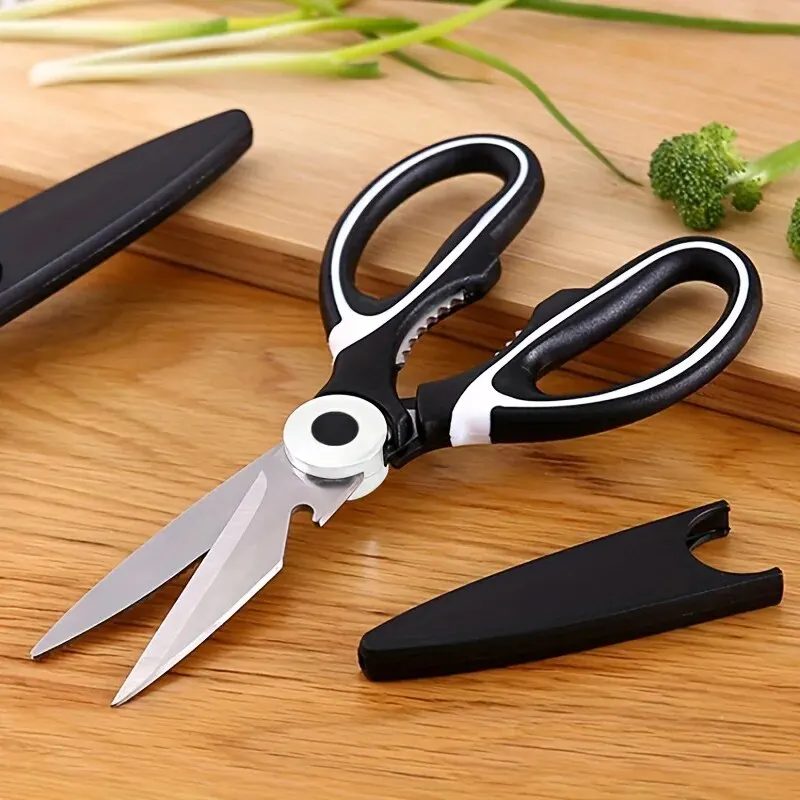 Durable Food Scissors for Duck, Fish & Broiler Bones, Pizza & Salad Bar, Steel Strong