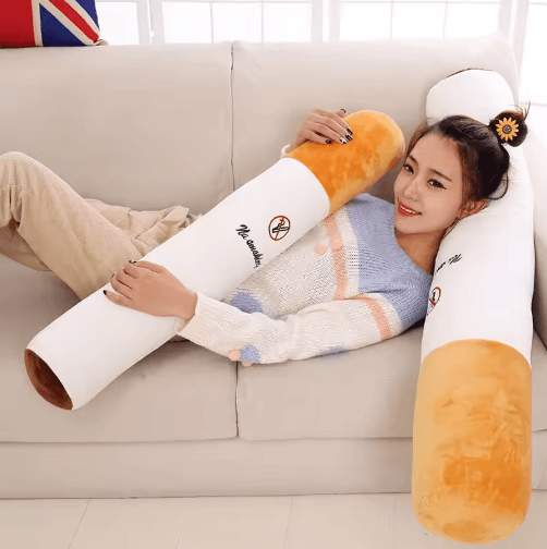 Creative Cigarette Plush Pillow – Novelty Sleeping Cushion & Funny Birthday Gift