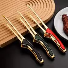 Stainless Steel Kitchen Serving Tongs Non Slip Grip Cooking Food Tongs