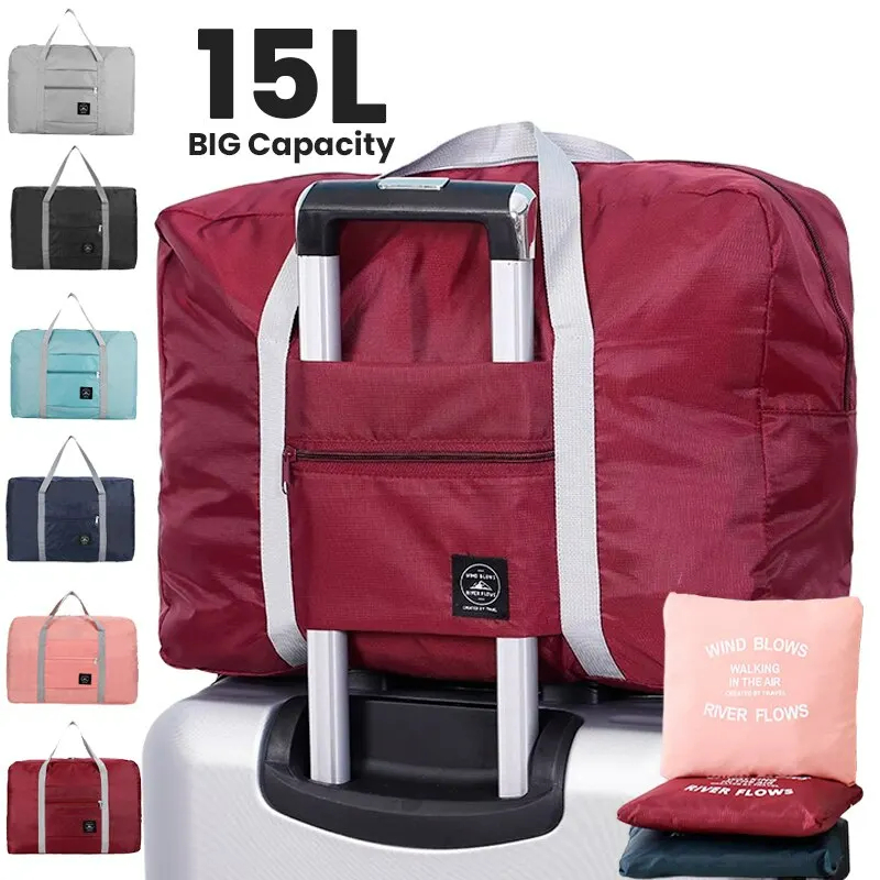Foldable Travel Duffel Bag for Women – Lightweight, Spacious Carry-On Bag for Sports, Weekend Trips, and Overnight Trave