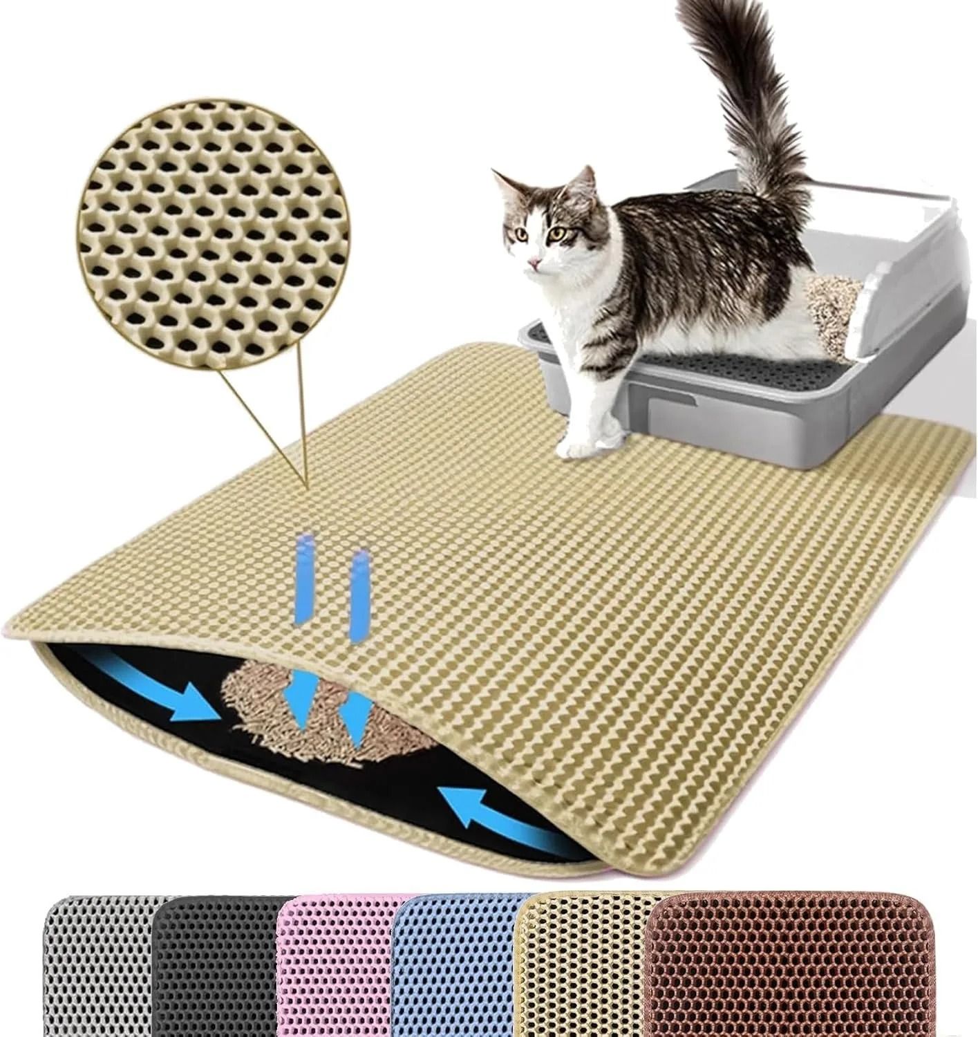 Waterproof Non Slip Cat Litter Mat