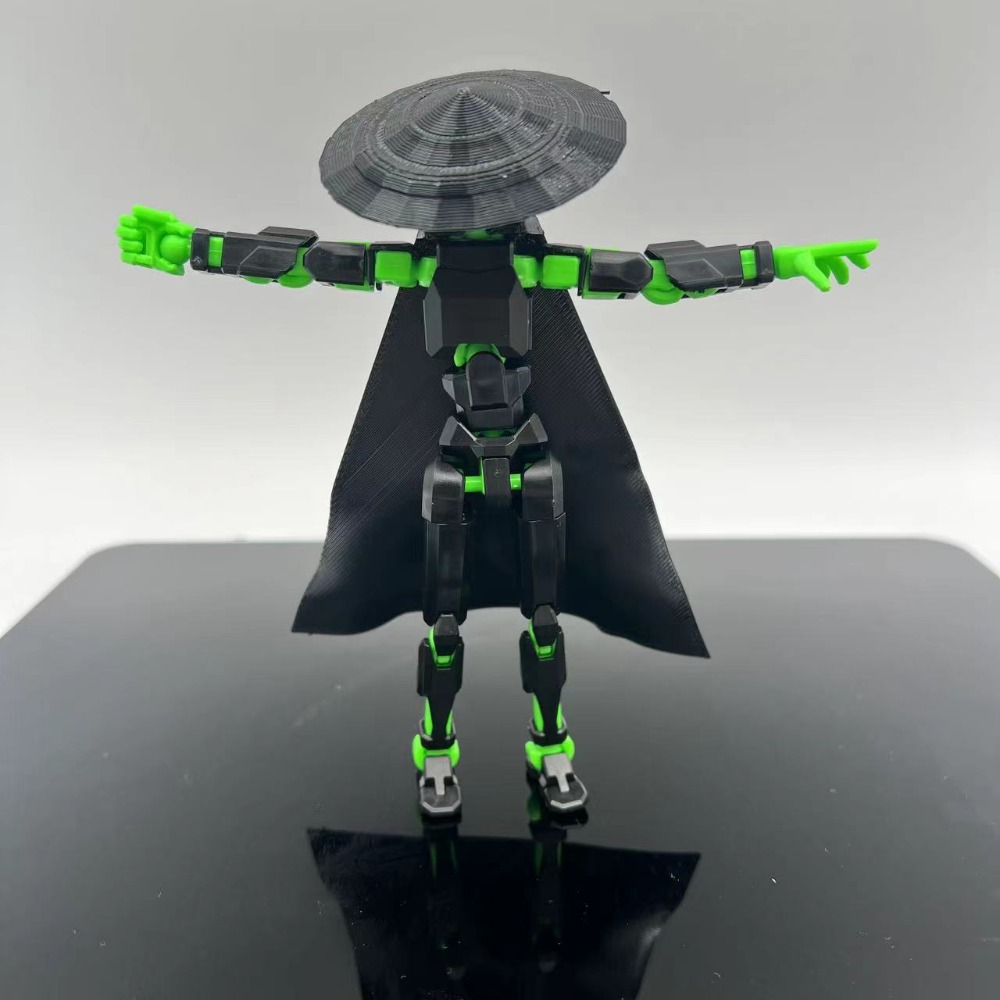 Giant Sword Equipped Articulated Action Figure Set, DIY Dummy Doll for Collectors
