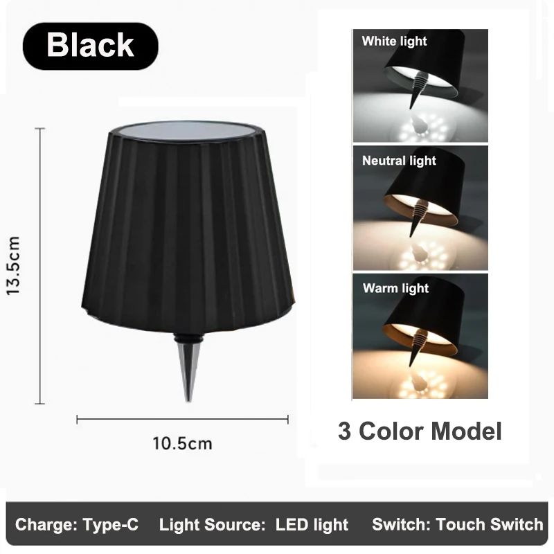 RGB Rechargeable LED Bottle Table Lamp – Touch Control Dimmable Wireless Wine Bottle Light