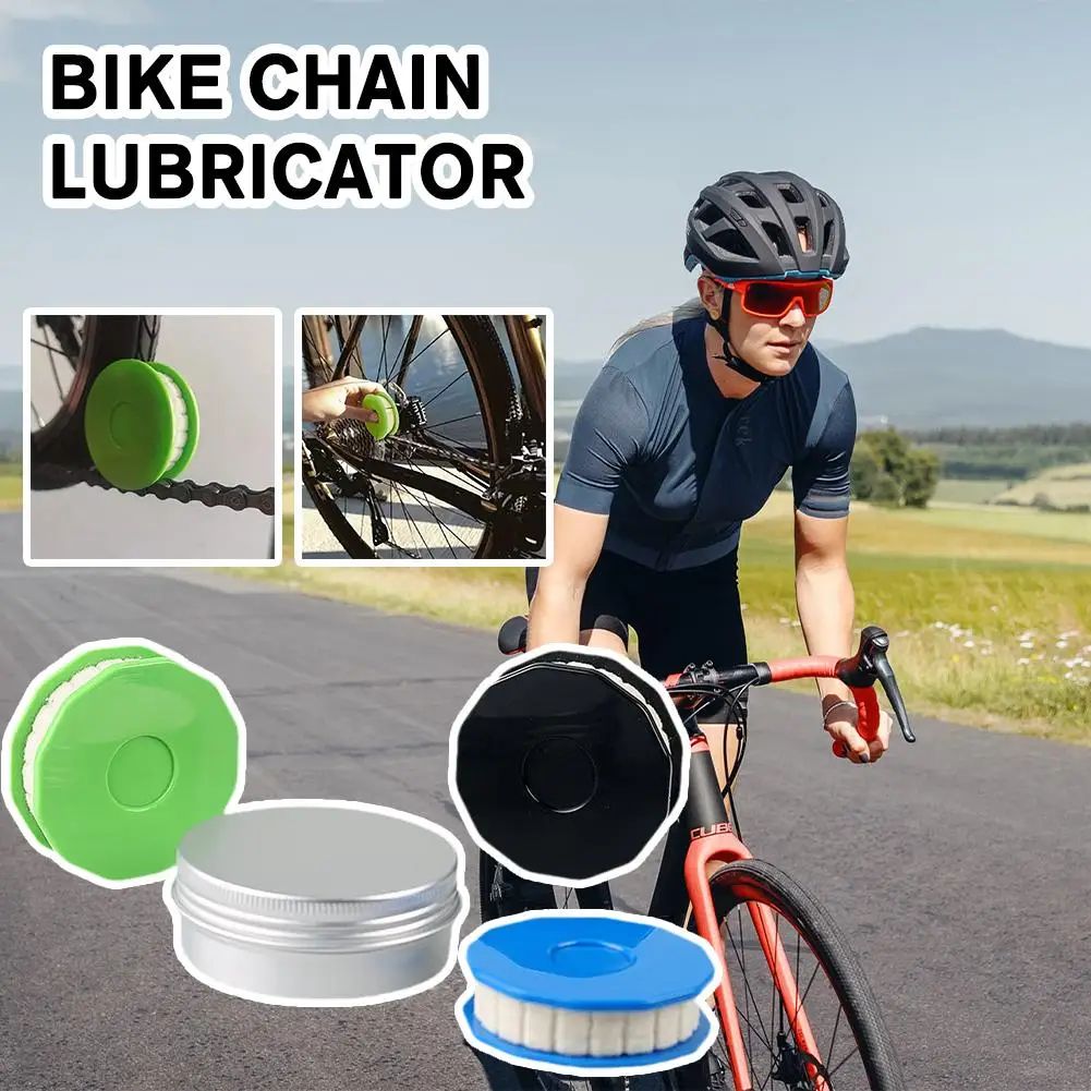 Compact Bicycle Chain Lubricator & Cleaner Roller - Easy Bike Chain Oiler for Smooth, Quiet Rides