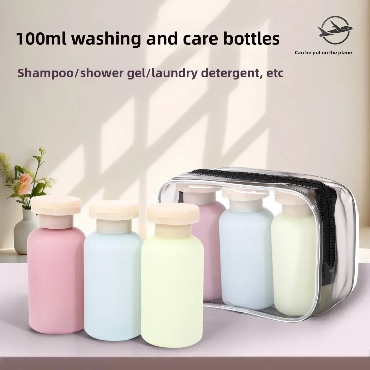 Silicone Travel Bottles Set with Leak Proof Design