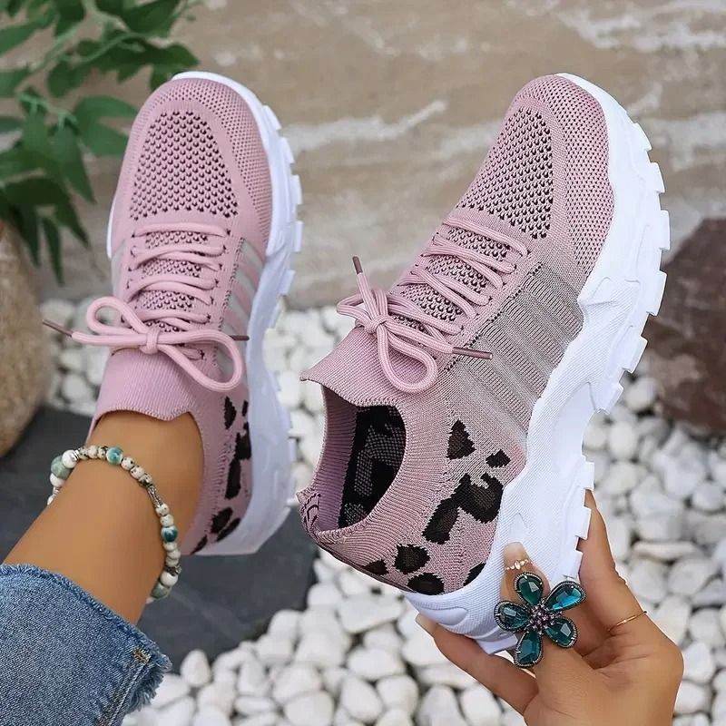 Leopard Print Breathable Sneakers