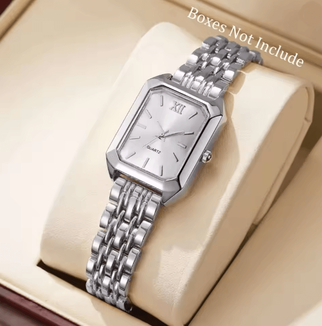 Rectangle Womens Quartz Watch Elegant Luxury Analog Style