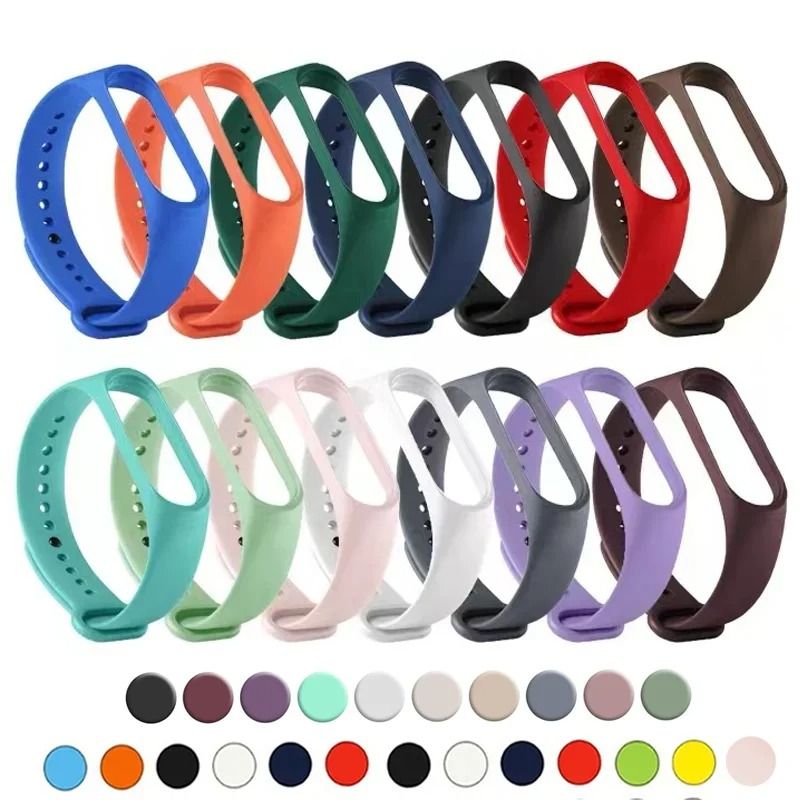 Silicone Watch Strap for Xiaomi Mi Band 7 6 5 4 3