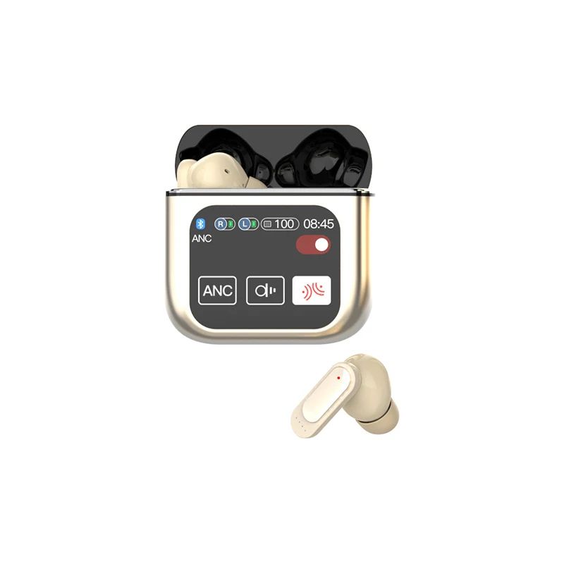 Smart Touch ANC Wireless Earbuds Bluetooth Noise Cancelling Headphones