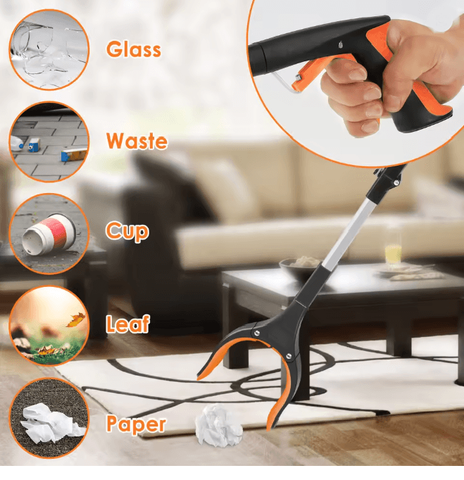 ReachEase Foldable Grabber Tool Non Slip Jaw Litter Pickup Stick