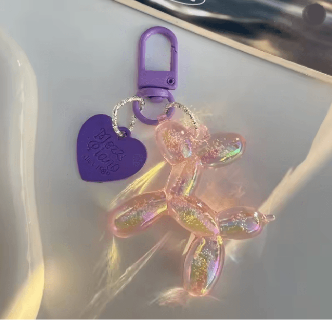Jelly Balloon Dog Keychain Pendant