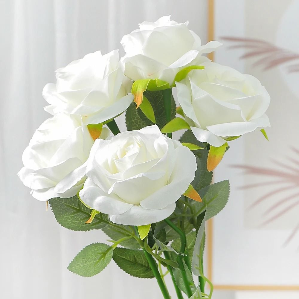48 cm Rose Black Silk Bouquet Peony Artificial Flower