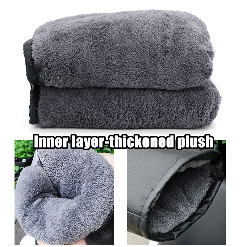 Winter Motorcycle Handlebar Muffs, Waterproof Hand Warmers, Windproof Mitts & Bicycle Handle Covers for Cold Weather