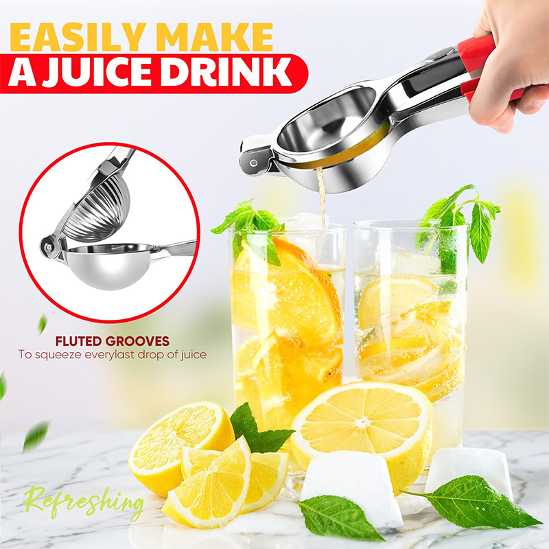 Heavy Duty Manual Stainless Steel Juicer, Extra-Large Size Lemon Squeezer, Hand Press Citrus Squeezer