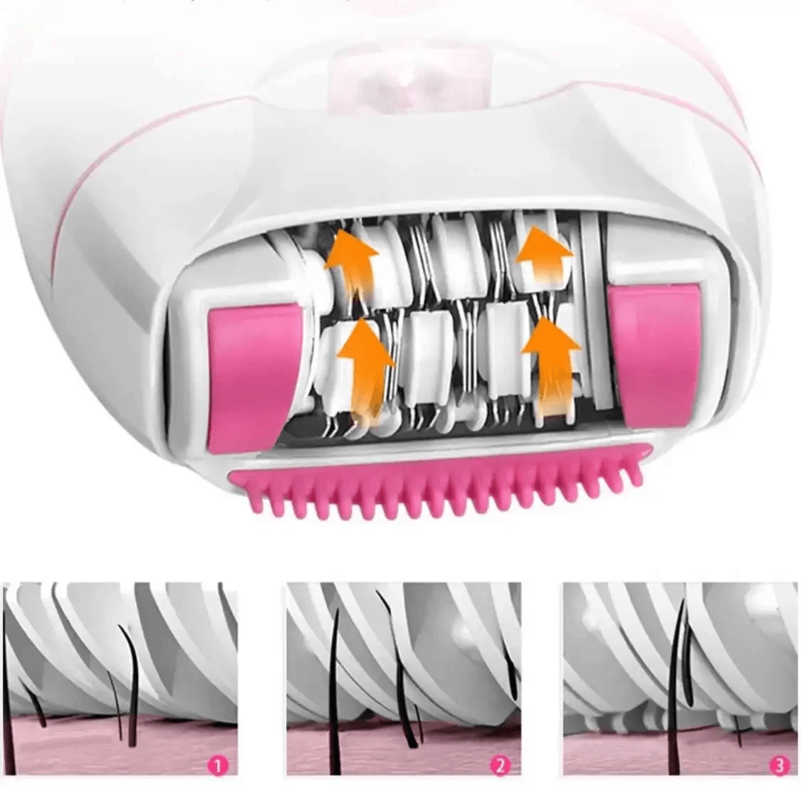 Electric Hair Remover for Women 2-Speed Epilator for Face, Body, Bikini & More