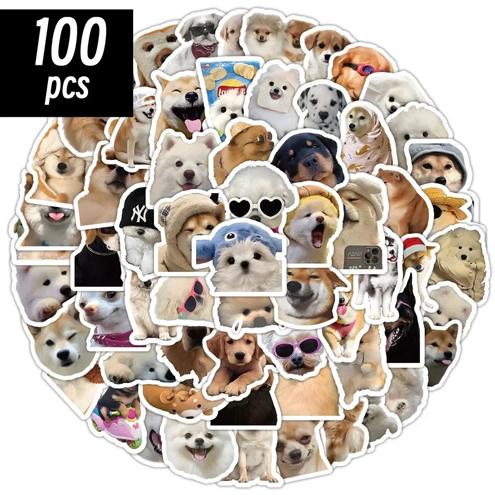 PawPop Funny Dog Sticker Pack – Cute Cartoon Graffiti Decals 10/50/100 pcs