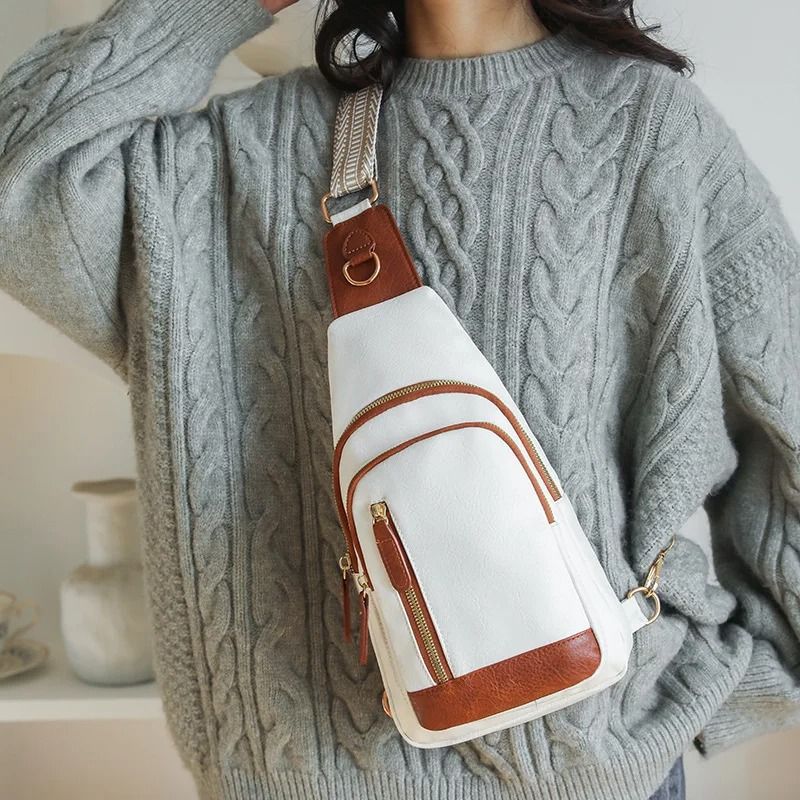 PU Womens Chest Bag Single Shoulder Crossbody