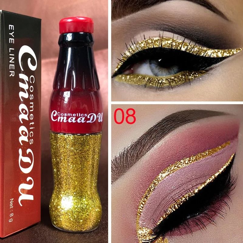 Waterproof Glitter Eyeliner Long Lasting Shimmer Eye Makeup
