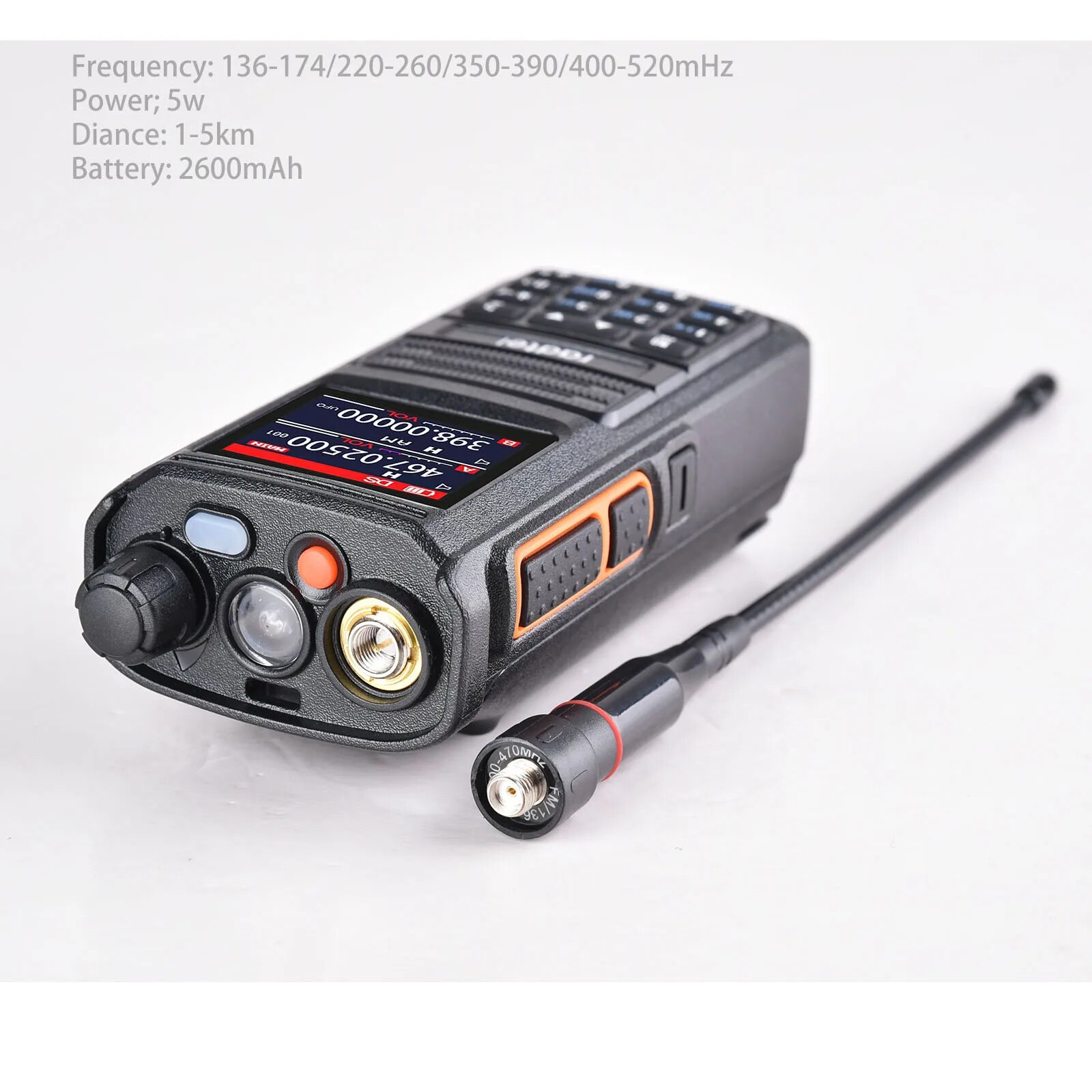 Full Band Aviation & Ham Two Way Radio with Channels USB C