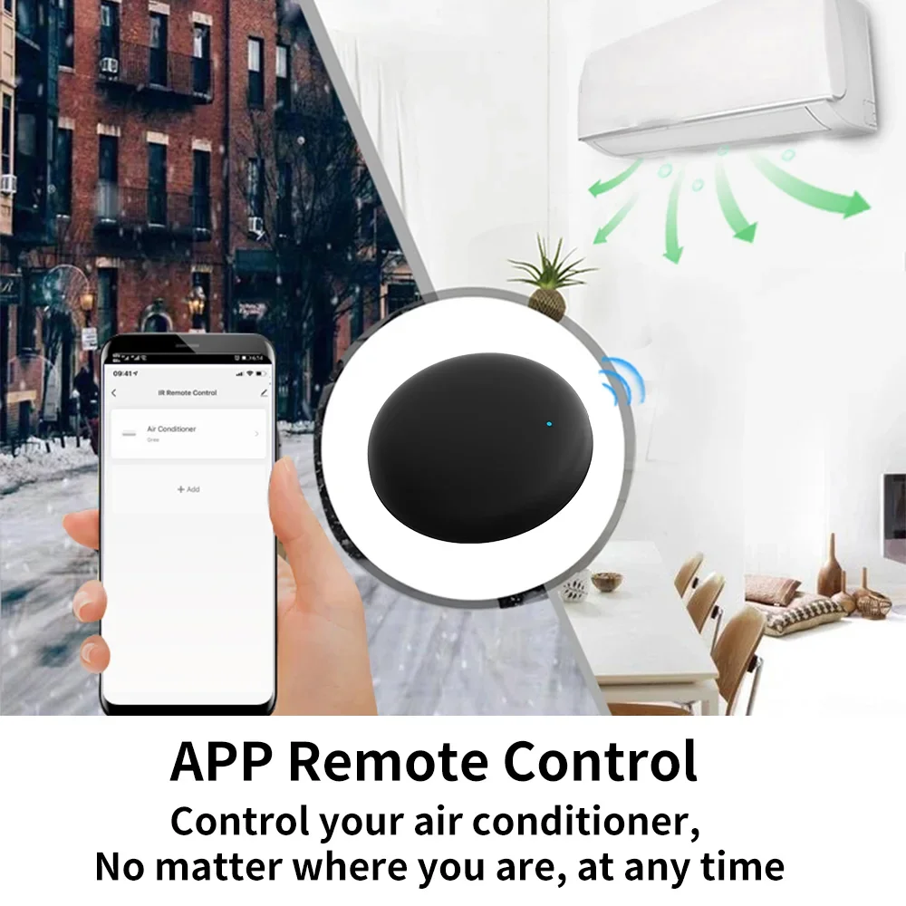 Smart Universal Remote Control for TV & Air Conditioner, Works with Alexa & Google Home, Yandex Compatible