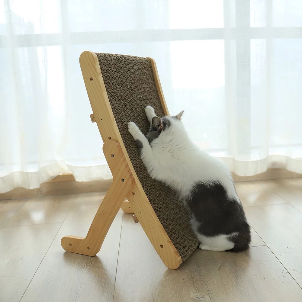 Wooden 3 in 1 Cat Scratcher Bed