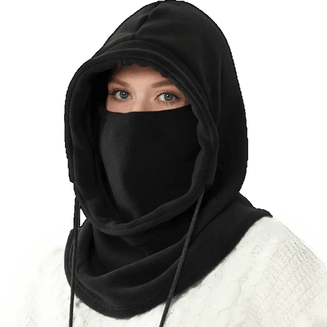 Winter Hooded Balaclava Scarf – Warm Fleece Neck Gaiter for Skiing, Cycling, and Cold Weather Protection