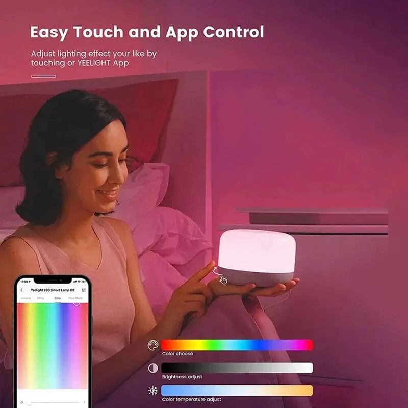 Smart LED Ambient Night Lamp with WiFi App and Voice Control