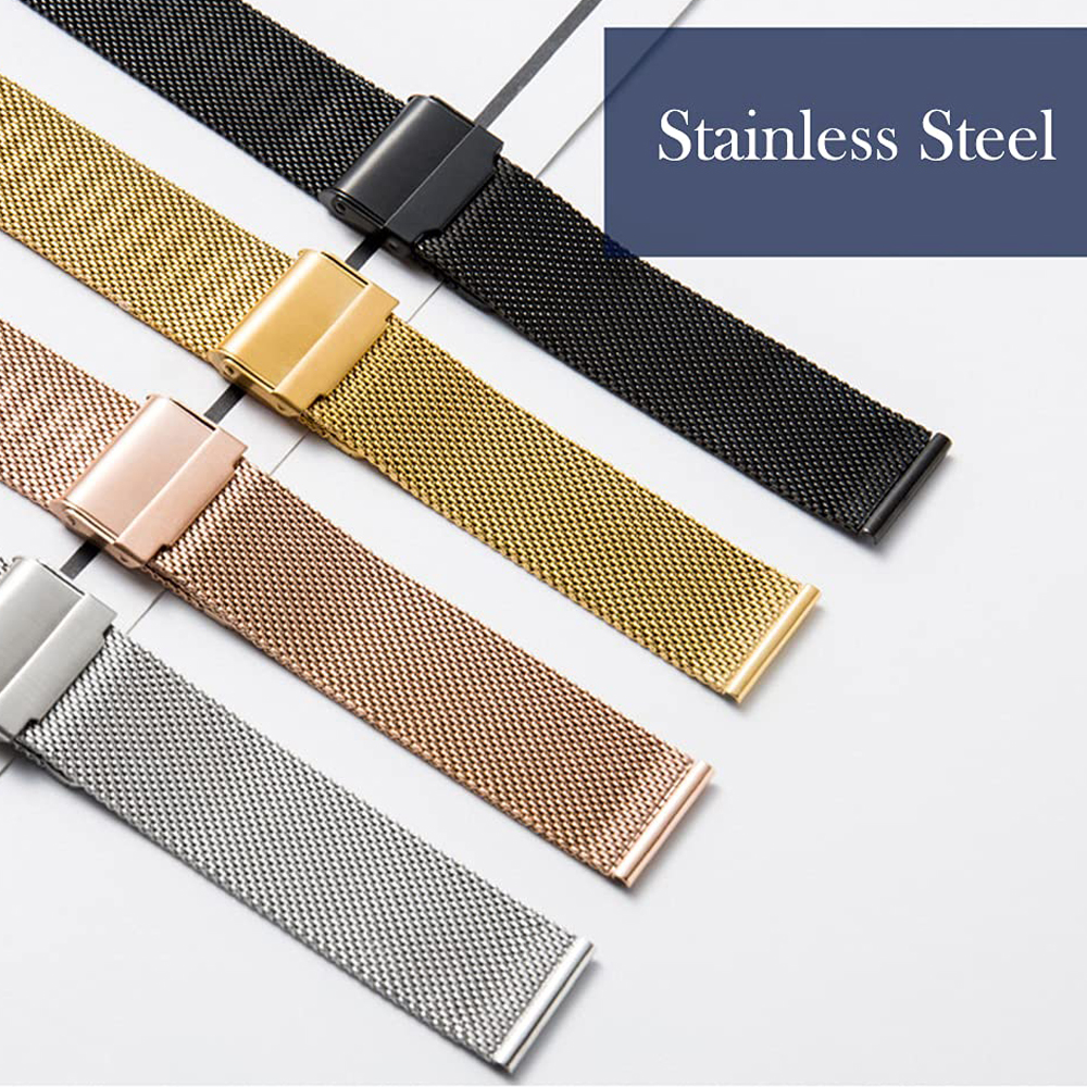 Universal Milanese Watch Band Quick Release Stainless Steel Mesh Strap