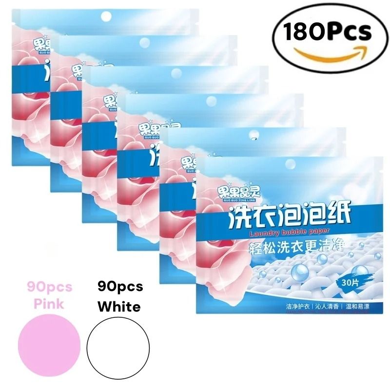60 Piece Laundry Detergent Tablets Strong Cleaning Sheets